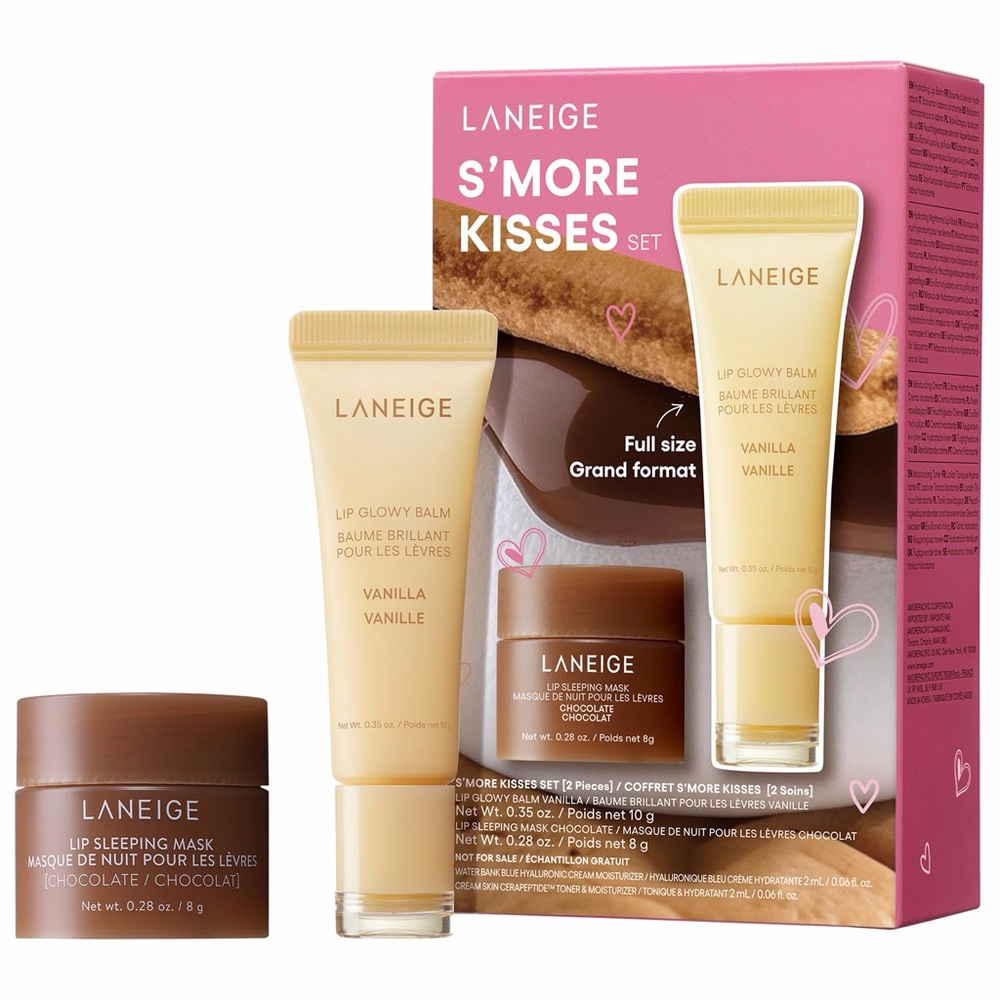 ✨ LANEIGE S’MORE KISSES Lip Set | Vanilla + Chocolate | Brand New ✨